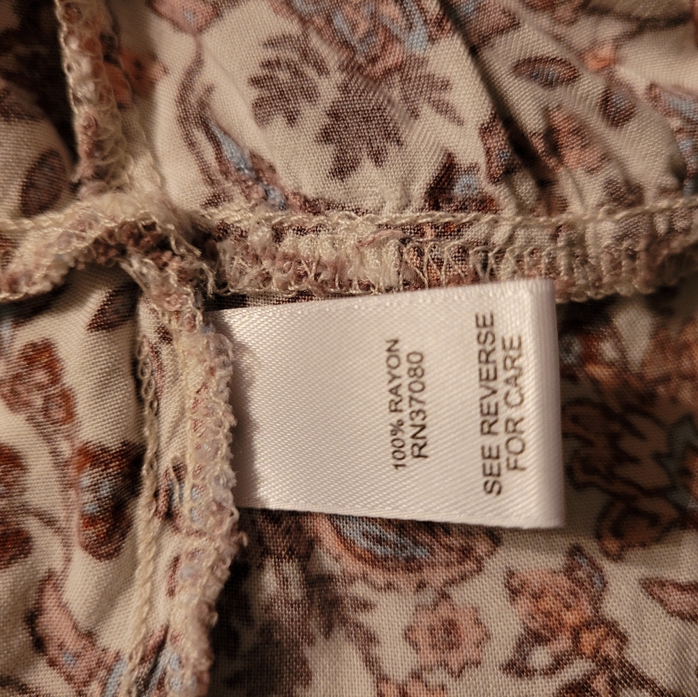 Cato Floral V-Neck Long Sleeve Dress Size Large - Picture 8 of 9